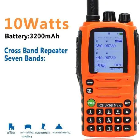 10W Seven-segment Aviation Frequency High-power Walkie-talkie